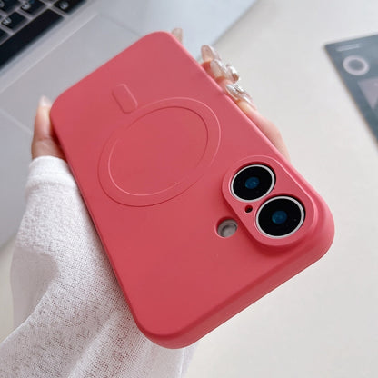 Solid Color Liquid Silicone MagSafe Magnetic Phone Case, For iPhone 16 Plus