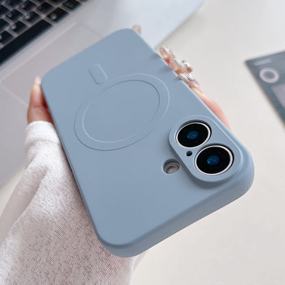 Solid Color Liquid Silicone MagSafe Magnetic Phone Case, For iPhone 16 Plus