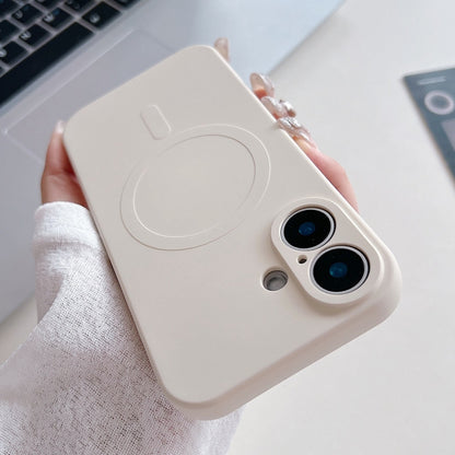 Solid Color Liquid Silicone MagSafe Magnetic Phone Case, For iPhone 16