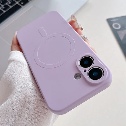 Solid Color Liquid Silicone MagSafe Magnetic Phone Case, For iPhone 16