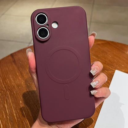 Solid Color Liquid Silicone MagSafe Magnetic Phone Case, For iPhone 16