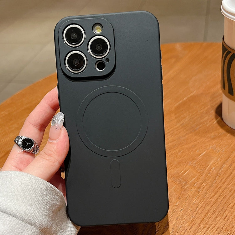 Solid Color Liquid Silicone MagSafe Magnetic Phone Case, For iPhone 15 Pro