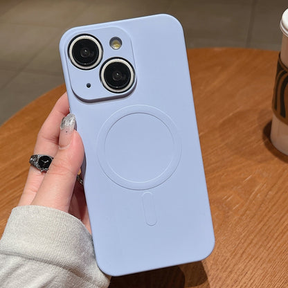 Solid Color Liquid Silicone MagSafe Magnetic Phone Case, For iPhone 14 Plus