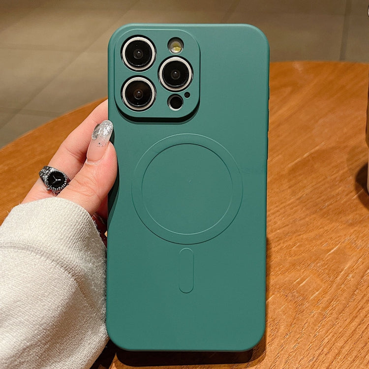 Solid Color Liquid Silicone MagSafe Magnetic Phone Case, For iPhone 14 Pro Max