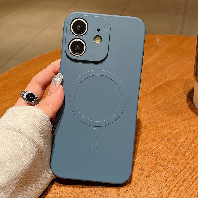 Solid Color Liquid Silicone MagSafe Magnetic Phone Case, For iPhone 12