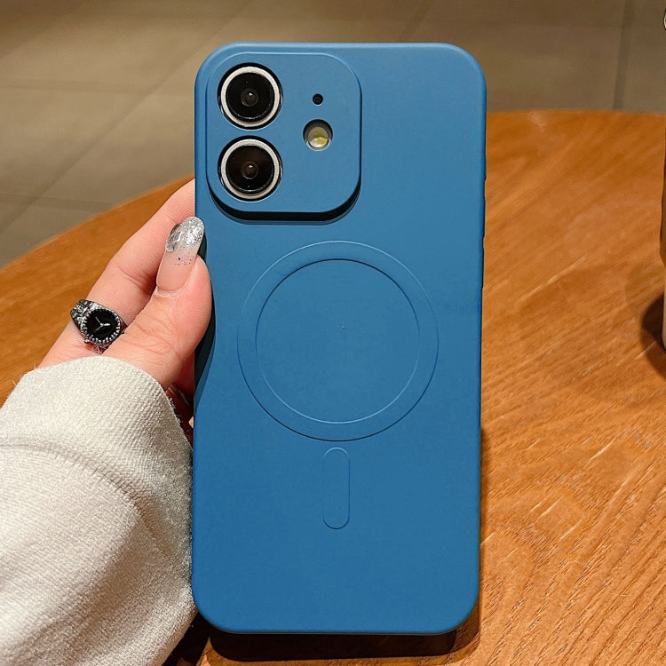 Solid Color Liquid Silicone MagSafe Magnetic Phone Case, For iPhone 12