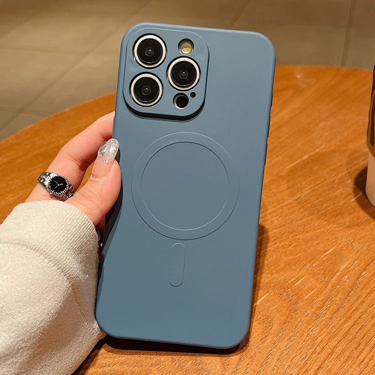 Solid Color Liquid Silicone MagSafe Magnetic Phone Case, For iPhone 12 Pro Max