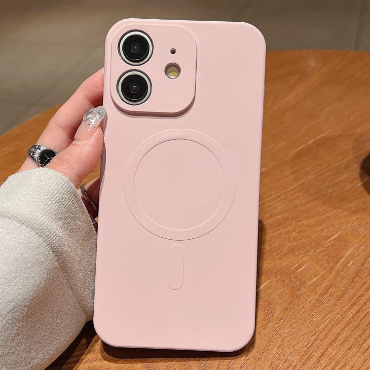 Solid Color Liquid Silicone MagSafe Magnetic Phone Case, For iPhone 11