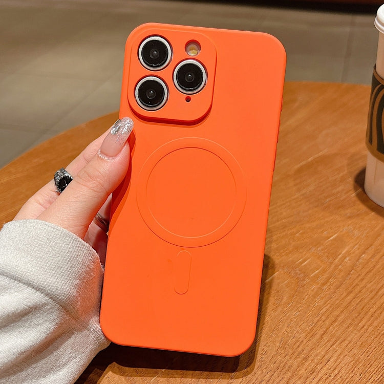 Solid Color Liquid Silicone MagSafe Magnetic Phone Case, For iPhone 11 Pro