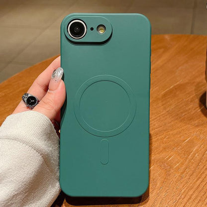 Solid Color Liquid Silicone MagSafe Magnetic Phone Case, For iPhone 16e