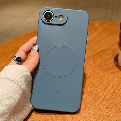 Solid Color Liquid Silicone MagSafe Magnetic Phone Case, For iPhone 16e
