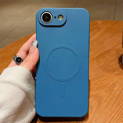 Solid Color Liquid Silicone MagSafe Magnetic Phone Case, For iPhone 16e