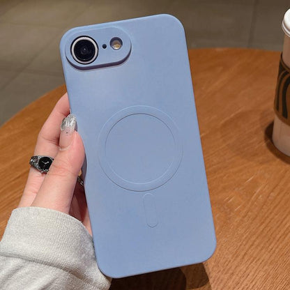 Solid Color Liquid Silicone MagSafe Magnetic Phone Case, For iPhone 16e