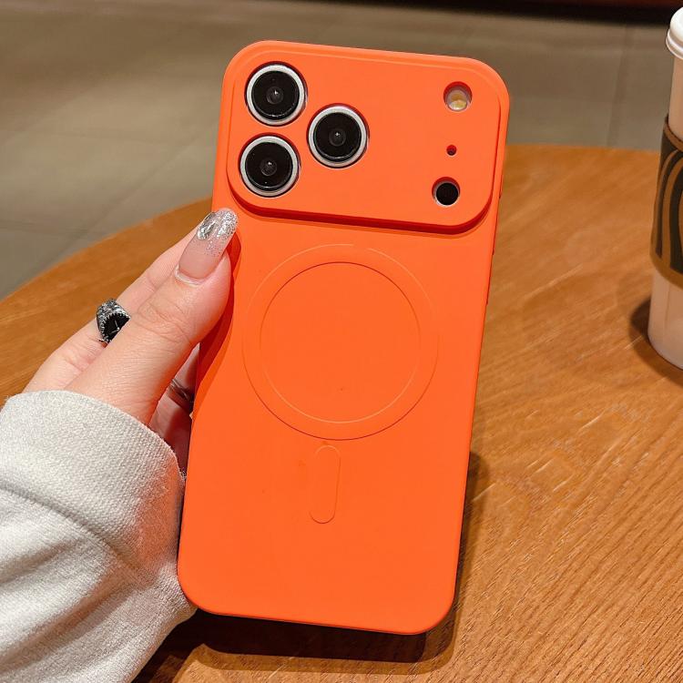 Solid Color Liquid Silicone MagSafe Magnetic Phone Case, For iPhone 17 Pro Max