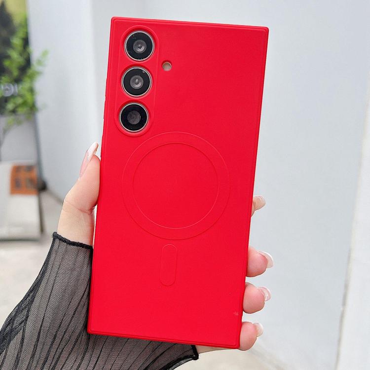 Solid Color Liquid Silicone MagSafe Magnetic Phone Case, For Samsung Galaxy S26+ 5G, For Samsung Galaxy S26 Ultra 5G