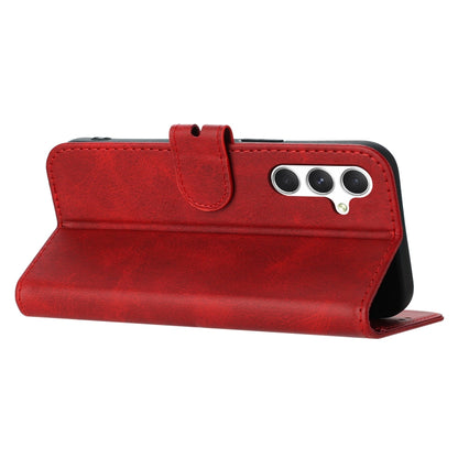 Embossed Happy Cat Pattern Flip Leather Phone Case, For Samsung Galaxy S24 FE 5G