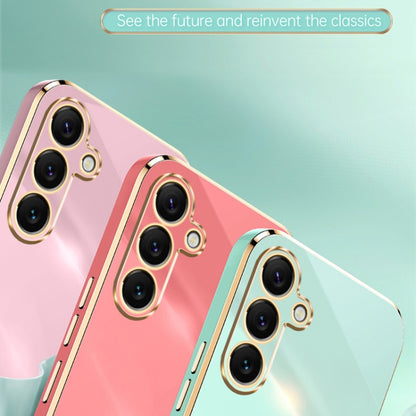 XINLI Straight Edge 6D Electroplate TPU Phone Case, For Samsung Galaxy S25+ 5G, For Samsung Galaxy S25 Ultra 5G, For Samsung Galaxy S24 FE 5G