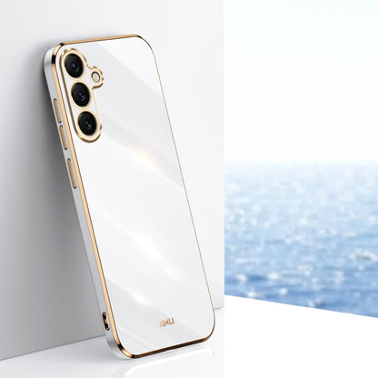XINLI Straight Edge 6D Electroplate TPU Phone Case, For Samsung Galaxy S25+ 5G, For Samsung Galaxy S25 Ultra 5G, For Samsung Galaxy S24 FE 5G