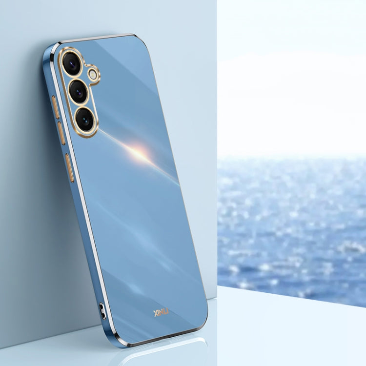 XINLI Straight Edge 6D Electroplate TPU Phone Case, For Samsung Galaxy S25+ 5G, For Samsung Galaxy S25 Ultra 5G, For Samsung Galaxy S24 FE 5G