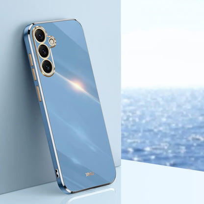 XINLI Straight Edge 6D Electroplate TPU Phone Case, For Samsung Galaxy S25+ 5G, For Samsung Galaxy S25 Ultra 5G, For Samsung Galaxy S24 FE 5G