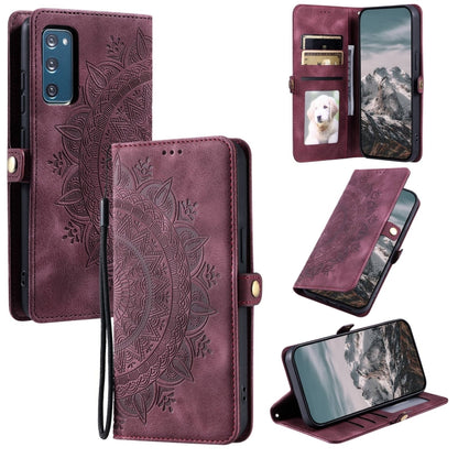 Skin Feel Totem Embossed Leather Phone Case, For Samsung Galaxy S23 5G, For Samsung Galaxy S20 FE, For Samsung Galaxy S22 Ultra 5G