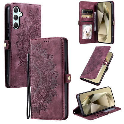 Skin Feel Totem Embossed Leather Phone Case, For Samsung Galaxy S25 FE 5G, For Samsung Galaxy S25 Edge 5G, For Samsung Galaxy S25 5G, For Samsung Galaxy S25+ 5G