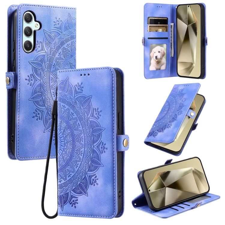 Skin Feel Totem Embossed Leather Phone Case, For Samsung Galaxy S25 FE 5G, For Samsung Galaxy S25 Edge 5G, For Samsung Galaxy S25 5G, For Samsung Galaxy S25+ 5G