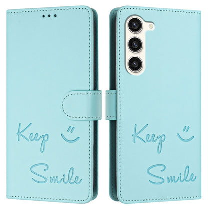 Smile Embossing RFID Leather Phone Case, For Samsung Galaxy S23 5G, For Samsung Galaxy S20 FE 2022 / 5G / 4G, For Samsung Galaxy S22 Ultra 5G, For Samsung Galaxy S22+ 5G