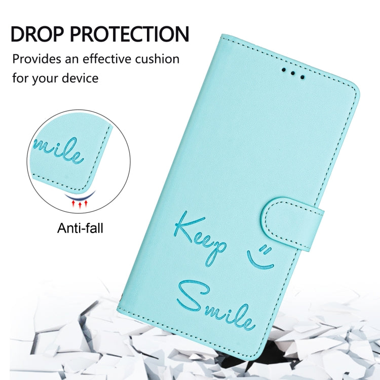 Smile Embossing RFID Leather Phone Case, For Samsung Galaxy S21 FE 5G, For Samsung Galaxy S21 5G, For Samsung Galaxy S21+ 5G, For Samsung Galaxy S21 Ultra 5G