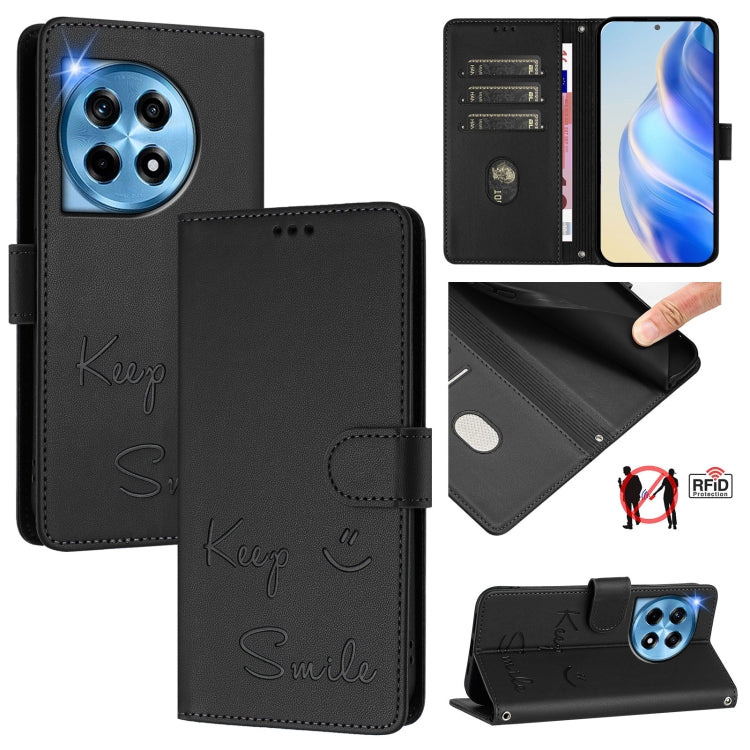 Smile Embossing RFID Leather Phone Case, For OnePlus 12 5G Global, For OnePlus Nord CE3, For OnePlus Nord CE 3 Lite / Nord N30, For OnePlus Ace 2V / Nord 3
