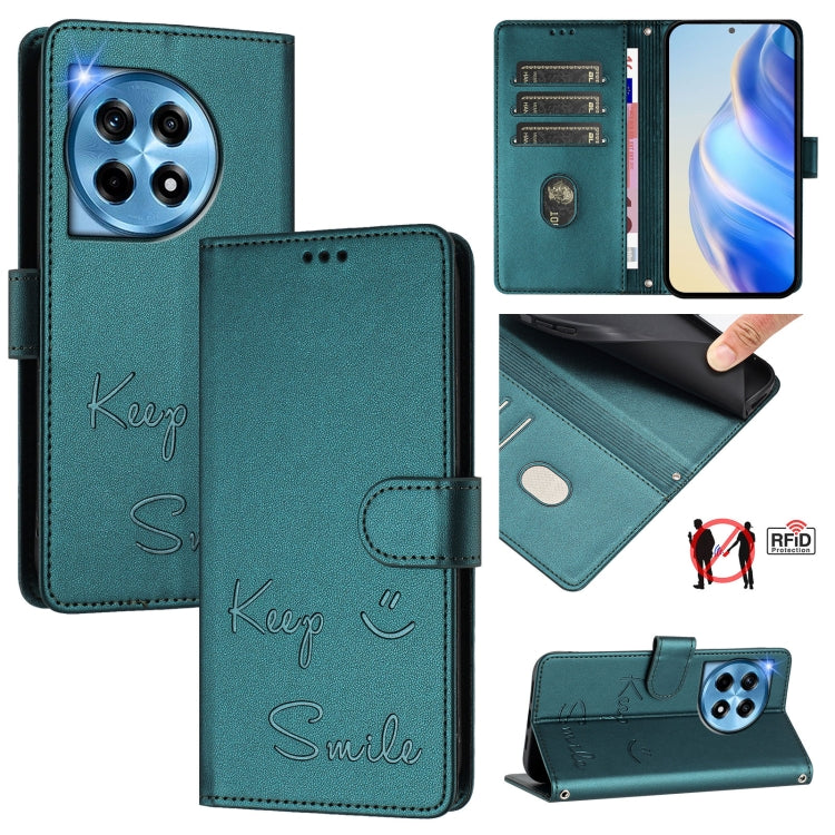 Smile Embossing RFID Leather Phone Case, For OnePlus 12 5G Global, For OnePlus Nord CE3, For OnePlus Nord CE 3 Lite / Nord N30, For OnePlus Ace 2V / Nord 3