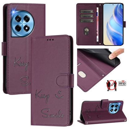 Smile Embossing RFID Leather Phone Case, For OnePlus 12 5G Global, For OnePlus Nord CE3, For OnePlus Nord CE 3 Lite / Nord N30, For OnePlus Ace 2V / Nord 3