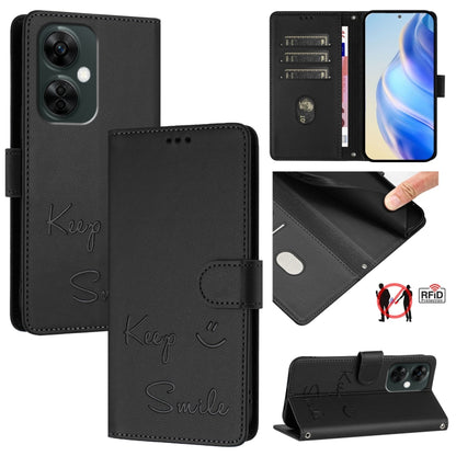Smile Embossing RFID Leather Phone Case, For OnePlus 12 5G Global, For OnePlus Nord CE3, For OnePlus Nord CE 3 Lite / Nord N30, For OnePlus Ace 2V / Nord 3