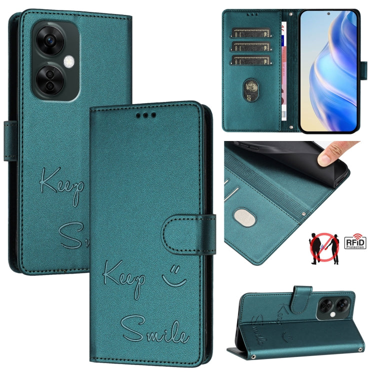 Smile Embossing RFID Leather Phone Case, For OnePlus 12 5G Global, For OnePlus Nord CE3, For OnePlus Nord CE 3 Lite / Nord N30, For OnePlus Ace 2V / Nord 3