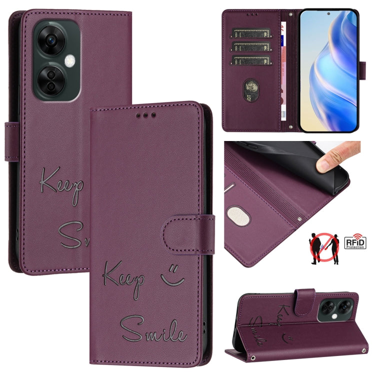 Smile Embossing RFID Leather Phone Case, For OnePlus 12 5G Global, For OnePlus Nord CE3, For OnePlus Nord CE 3 Lite / Nord N30, For OnePlus Ace 2V / Nord 3