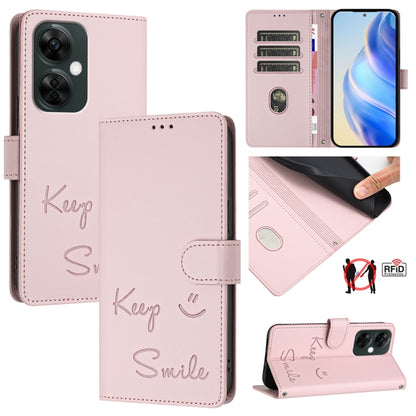 Smile Embossing RFID Leather Phone Case, For OnePlus 12 5G Global, For OnePlus Nord CE3, For OnePlus Nord CE 3 Lite / Nord N30, For OnePlus Ace 2V / Nord 3