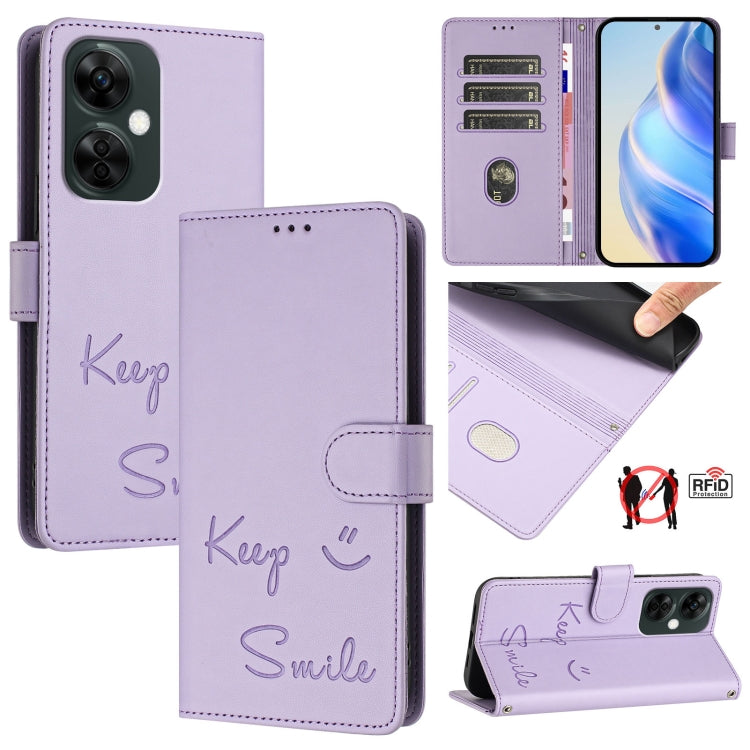 Smile Embossing RFID Leather Phone Case, For OnePlus 12 5G Global, For OnePlus Nord CE3, For OnePlus Nord CE 3 Lite / Nord N30, For OnePlus Ace 2V / Nord 3