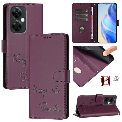 Smile Embossing RFID Leather Phone Case, For OnePlus 12 5G Global, For OnePlus Nord CE3, For OnePlus Nord CE 3 Lite / Nord N30, For OnePlus Ace 2V / Nord 3