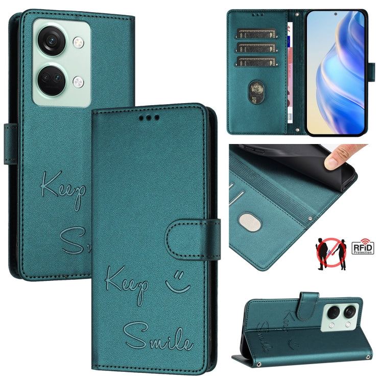 Smile Embossing RFID Leather Phone Case, For OnePlus 12 5G Global, For OnePlus Nord CE3, For OnePlus Nord CE 3 Lite / Nord N30, For OnePlus Ace 2V / Nord 3