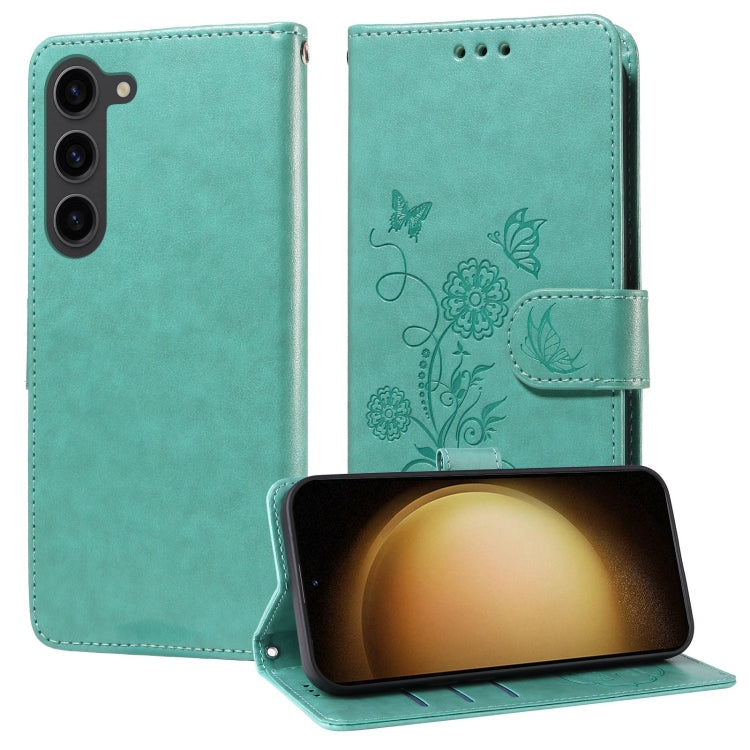 Embossed Butterfly Flowers Leather Phone Case, For Galaxy S23 5G, For Galaxy S20 FE, For Galaxy S22 Ultra 5G, For Galaxy S22+ 5G