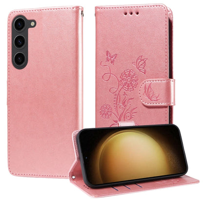 Embossed Butterfly Flowers Leather Phone Case, For Galaxy S23 5G, For Galaxy S20 FE, For Galaxy S22 Ultra 5G, For Galaxy S22+ 5G