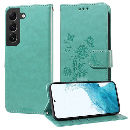 Embossed Butterfly Flowers Leather Phone Case, For Samsung Galaxy S20 FE, For Samsung Galaxy S22 Ultra 5G, For Samsung Galaxy S22+ 5G, For Samsung Galaxy S22 5G