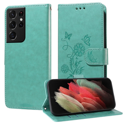 Embossed Butterfly Flowers Leather Phone Case, For Galaxy S21 Ultra 5G, For Galaxy S20 Ultra, For Galaxy S20, For Galaxy S20+