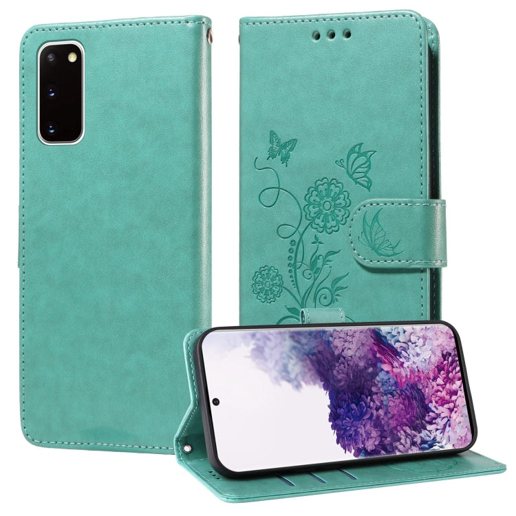 Embossed Butterfly Flowers Leather Phone Case, For Galaxy S21 Ultra 5G, For Galaxy S20 Ultra, For Galaxy S20, For Galaxy S20+
