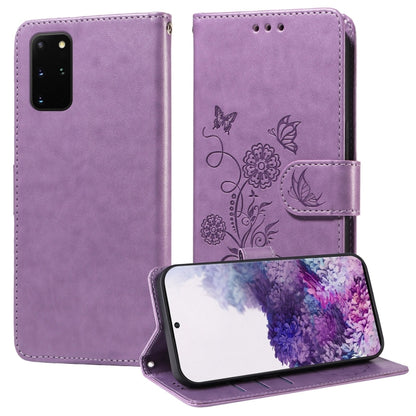 Embossed Butterfly Flowers Leather Phone Case, For Samsung Galaxy S20 Ultra, For Samsung Galaxy S20, For Samsung Galaxy S20+