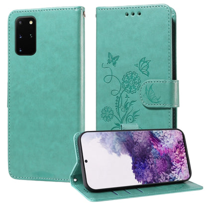 Embossed Butterfly Flowers Leather Phone Case, For Galaxy S21 Ultra 5G, For Galaxy S20 Ultra, For Galaxy S20, For Galaxy S20+