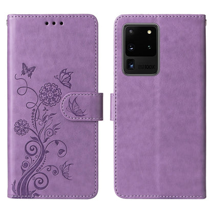 Embossed Butterfly Flowers Leather Phone Case, For Samsung Galaxy S20 Ultra, For Samsung Galaxy S20, For Samsung Galaxy S20+