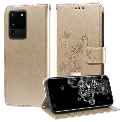 Embossed Butterfly Flowers Leather Phone Case, For Galaxy S21 Ultra 5G, For Galaxy S20 Ultra, For Galaxy S20, For Galaxy S20+
