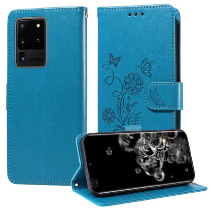 Embossed Butterfly Flowers Leather Phone Case, For Galaxy S21 Ultra 5G, For Galaxy S20 Ultra, For Galaxy S20, For Galaxy S20+