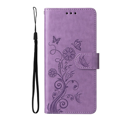 Embossed Butterfly Flowers Leather Phone Case, For Galaxy S25 Ultra 5G, For Galaxy S24 FE 5G, For Galaxy S24 Ultra 5G, For Galaxy S24+ 5G